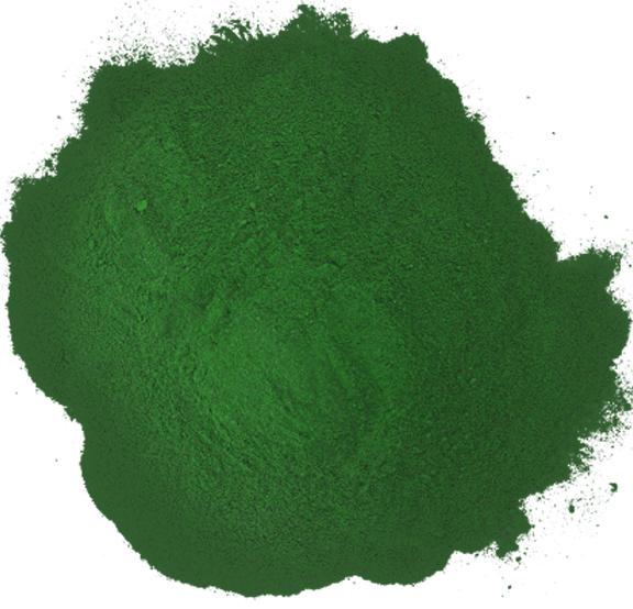 green powdered protein